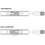 Challenge Paper Drill Sharpener with Single-Flute Reamer & Chip Remover