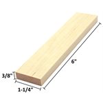 Drill Blocks Challenge 6" x 1-1/4" x 3/8" Long Grain, 3 Dozen