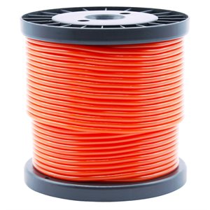 Volta RO Solid Orange Round PU Belting 1/8" (100' Roll)