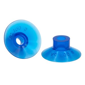 Blue Vinyl Vacuum Cup .90 H x 1.68 W x 3/8 ID Style E