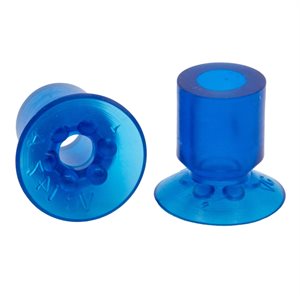 Blue Vinyl Vacuum Cup .98H x 1.01W x .38B w/Cleats Style C