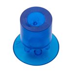 Blue Vinyl Vacuum Cup .98H x 1.01W x .38B w/Cleats Style C