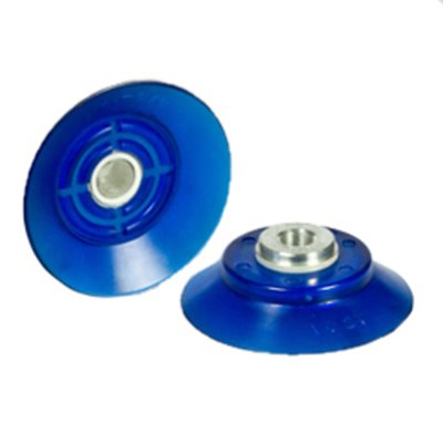 Blue Vinyl Vacuum Cup 1.18H x 4.25W x Threaded Hole ( Specify Thread) Style F