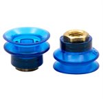 Blue Vinyl Vacuum Cup 1.12H x 1.5W x 1/4 NPT w/Cleats Style J