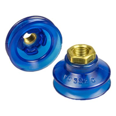 Blue Vinyl Vacuum Cup 1.13H x 1.75W x 1/4 NPT Style J