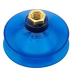 Blue Vinyl Vacuum Cup 1.86H x 2.78W x 1/4 NPT w/Cleats Style J