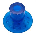 Blue Vinyl Vacuum Cup 1.03H x 1.52W x .38B w/Cleats Style C