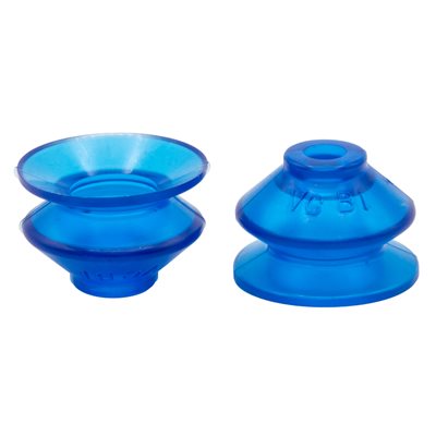 Blue Vinyl Vacuum Cup .84H x 1.2W x .27B Style K