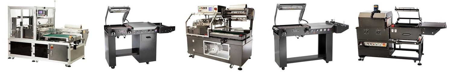 L-sealers wrapping products with shrink film